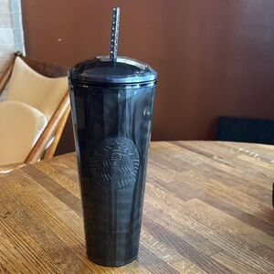 Starbucks Midnight Black Halloween Tumbler with Straw